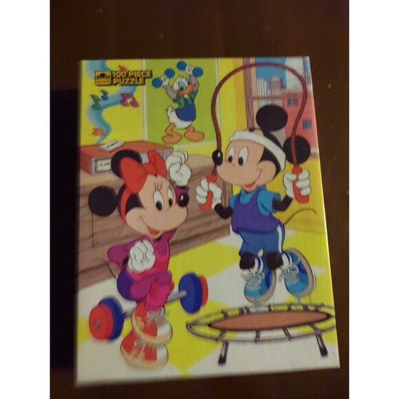 Vintage Mickey & Minnie Mouse 100 Piece Jigsaw Puzzle 1986 Nostalgia Walt Disney - Picture 2 of 6
